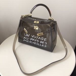 Black/ Gray Jelly Clear Bag